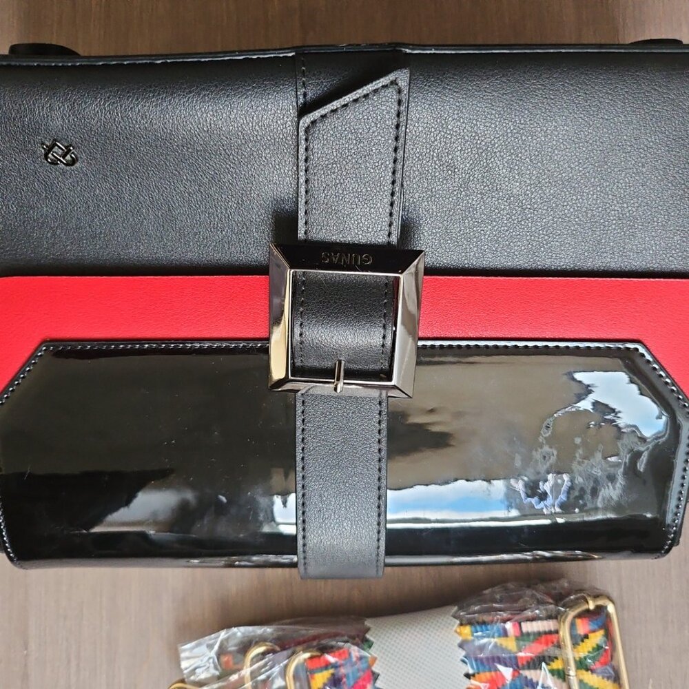 Gunas New York Emily Vegan Leather Crossbody Handbag